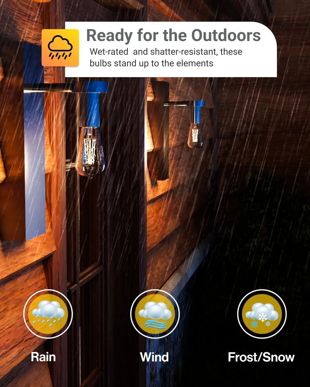 Sunco 4 Pack Dusk to Dawn Light Bulbs LED Edison 5000K Daylight, CRI90 7W Equivalent 60W, Vintage Style ST64 Extra Bright Automatic Bulb, 800 Lumens, E26 Base, Light Sensing Outdoor UL.