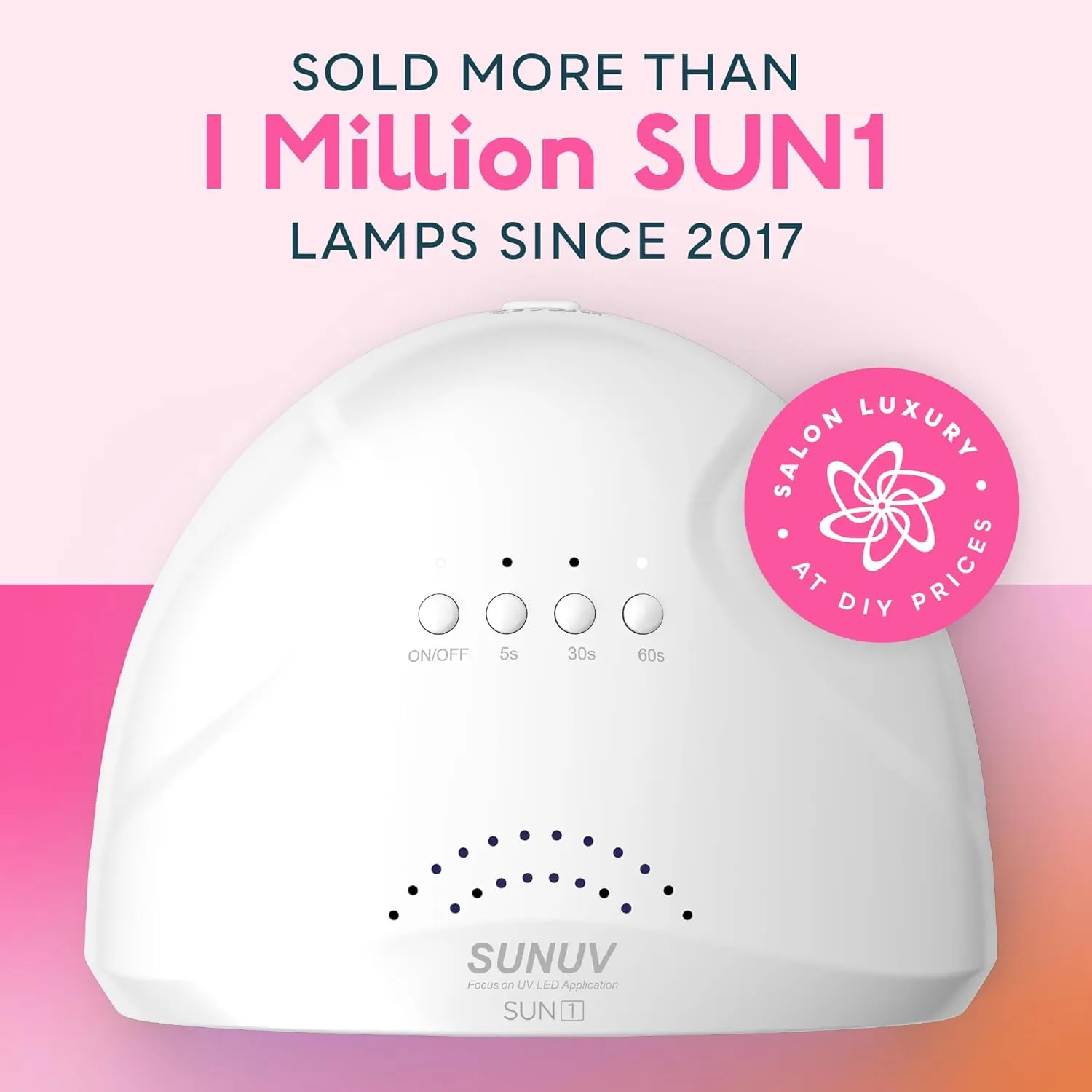 SUNUV UV LED Nail Lamp, Gel Light for Nail Polish UV Dryer with 3 Timers SUNone White