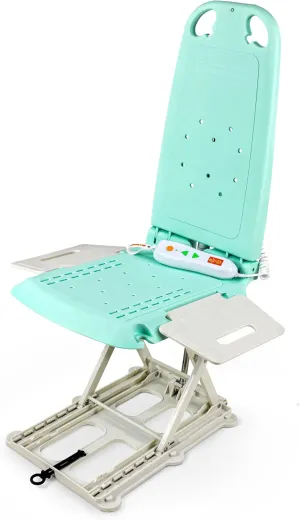 SuperHandy GoRise LT Portable Floor & Bath Lift - Lightest Weight 19lbs, Foldable, 330 Lbs Capacity, IP68 Waterproof Bath tub Lifts for Seniors, Ergonomic Seat with Removable Panels [Patent Pending]