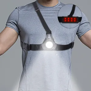 Suptig Chest Running Light,Chest Light Night Running Warning Lights LED for Running, Walk Connected for Gopro Hero13/12/11/10/9/8/7/6/5/4/4s/3 /3 with 2600mAh Built-in Rechargeable Battery Charging