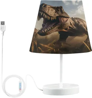 Table Lamp for Bedroom 3 Lighting Modes Night Light Dinosaurs Running Grasslands Desk Lamp for Reading Study Living Room Bedroom Medium