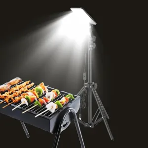 Telescopic Lamp for Camping, Barbecue Lamp with Folding Tripod – High Brightness Lighting for Night Maintenance, Hiking, Barbecue and Beach