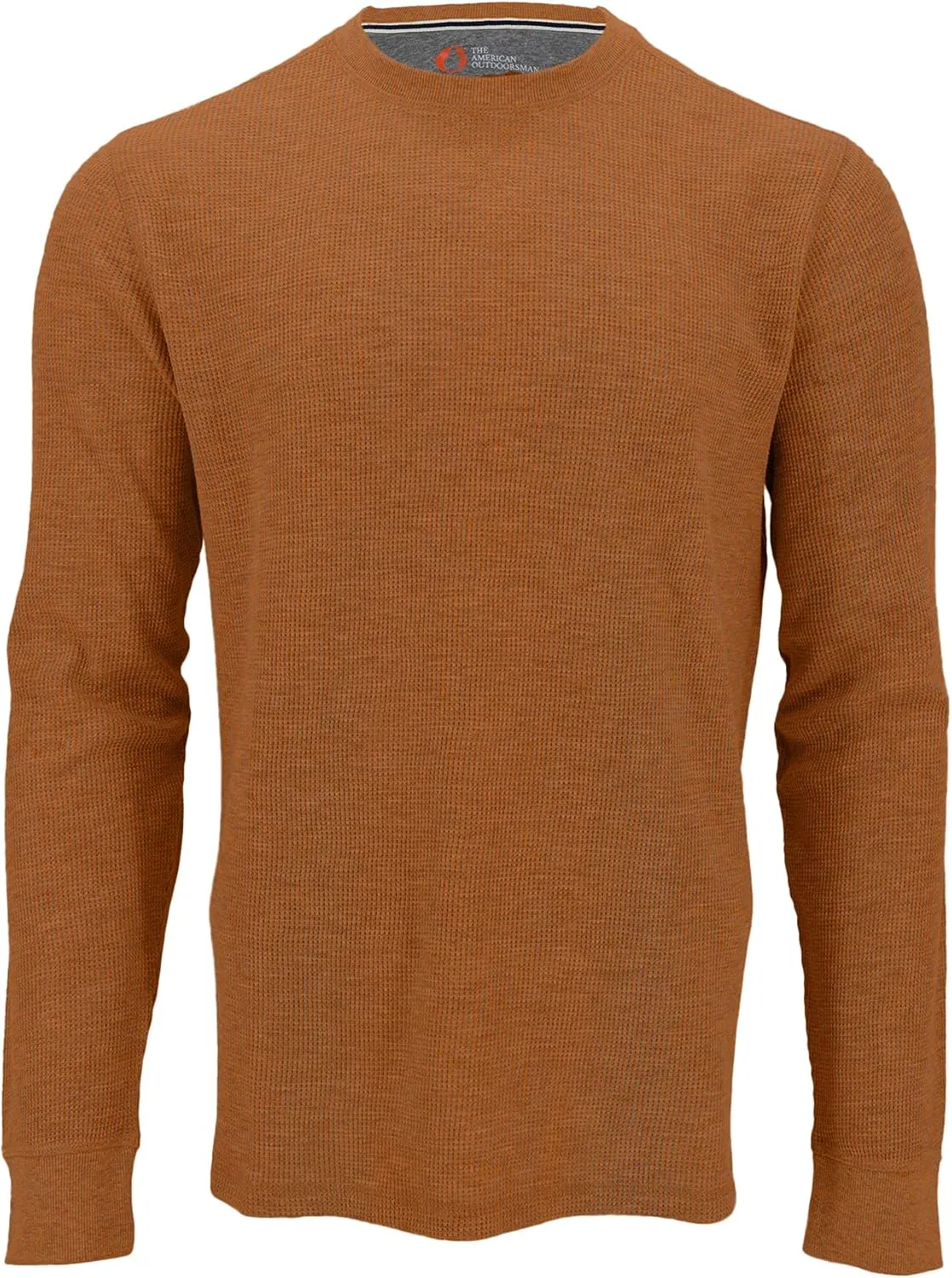 The American Outdoorsman Long-Sleeve Crew Neck Thermal Waffle Knit Shirt for Men