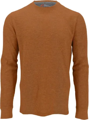 The American Outdoorsman Long-Sleeve Crew Neck Thermal Waffle Knit Shirt for Men
