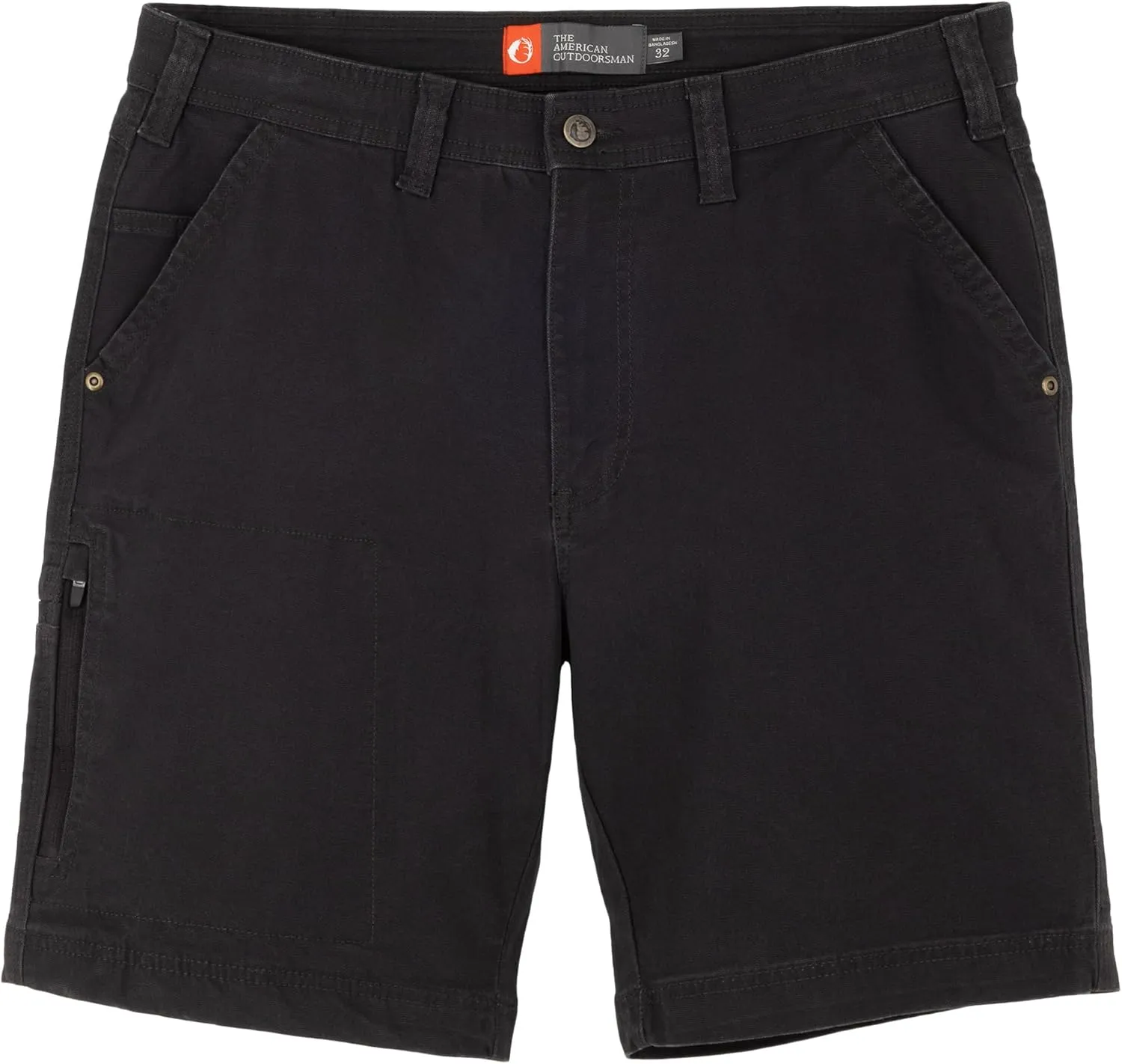 The American Outdoorsman Men's Stretch Canvas Work Shorts with Flex Waistband & 6 Pockets - Tear-Resistant Work Shorts