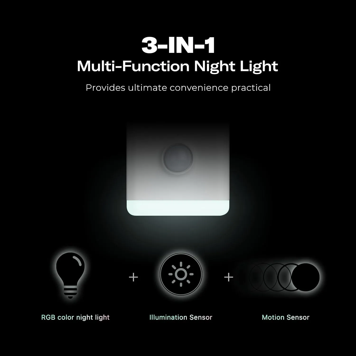 THIRDREALITY Multi-Function Night Light 2 Pack, Zigbee Repeater, 3-in-1 Combines a Motion Sensor, a Illumination Sensor and RGB Color Night Light, 1-100% Adjustable Brightness, Zigbee hub Required