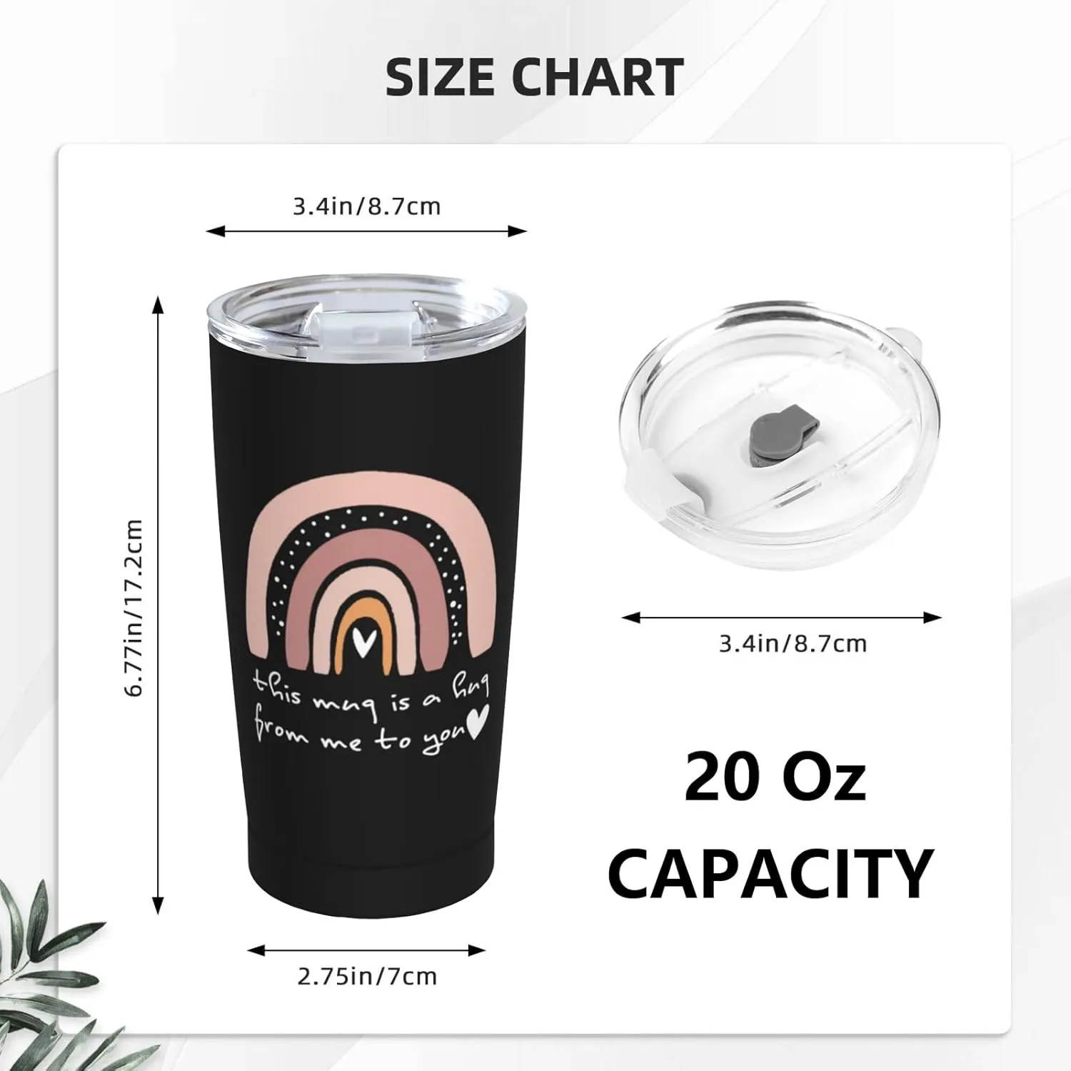 This is a Hug from You to Me Tumbler, Stainless Steel Thermal Vacuum Insulated Travel Mug with Lid 20 Oz, Anniversary Holiday Christmas Birthday Gift for Nurse Friend Sister Bestie