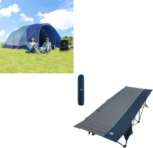 TIMBER RIDGE 8 Person Camping Tent & TIMBER RIDGE Extra Wide Folding Cot