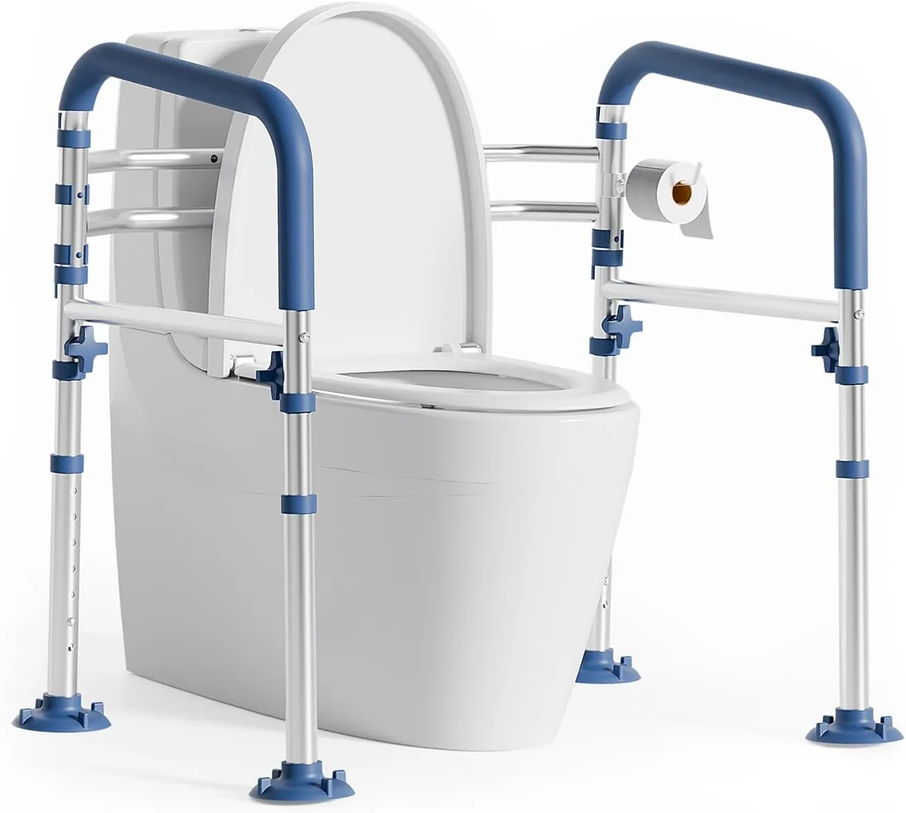Toilet Safety Rail,FSA/HSA Eligible Height-Adjustable Toilet Frame Width-Adjustable Toilet Handles Foldable Toilet Rail Provides Support for Seniors ， Pregnant ，Disabled