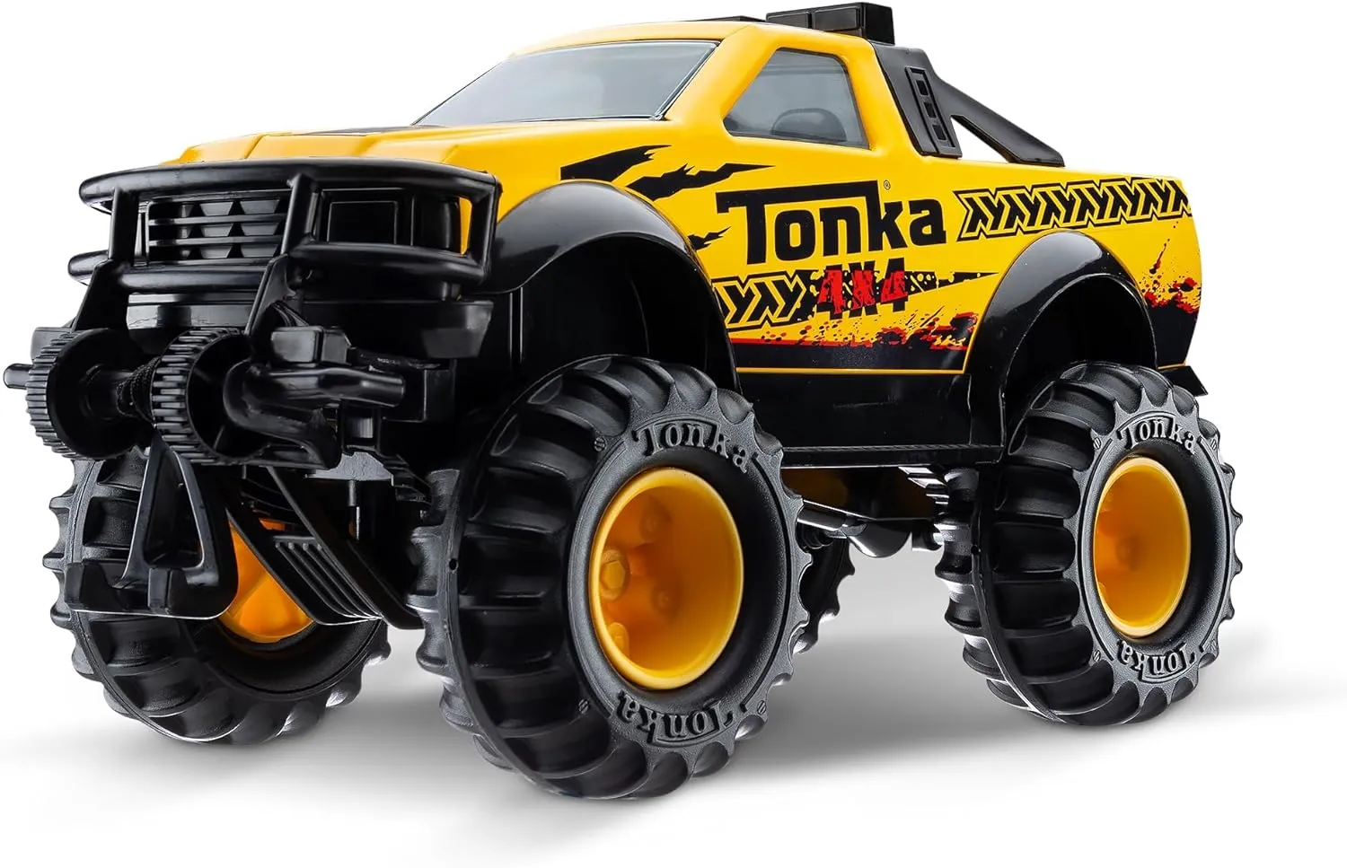 Tonka Steel Classics 4x4 Pickup Truck - Made with Steel & Sturdy Plastic, Yellow Toy Construction Truck, Boys and Girls, Kids, Toddlers, Ages 3 