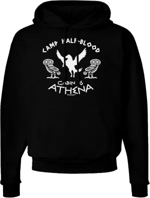 TOOLOUD Camp Half Blood Cabin 6 Athena Dark Hoodie Sweatshirt Hooded Pullover Pockets