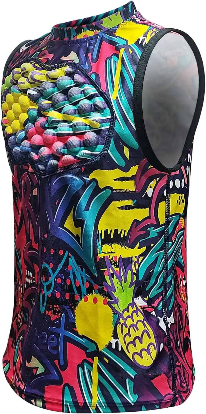 Topeter Baseball Chest Protector Shirt for Youth Kids, Heart Guard Sternum Protection Tank Tops for Goalies Catchers