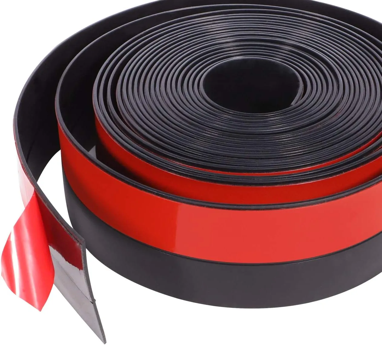 TORRAMI Wide Silicone Weather Stripping 3 inch Width 20 Feet Length, Draft Stopper Seal for Barn and Garage Door Under Bottom,Top, Sides, Black