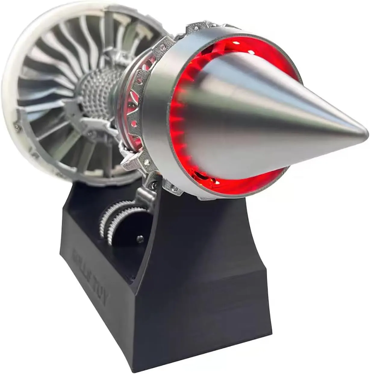 TR900 Turbofan Aircraft Engine Model, Adjustable Speed Turbojet with Light, Mechanical Science Aero Engine That Works, Education Toy Gift Desk Decor for Adult Hobbyists, 28cm