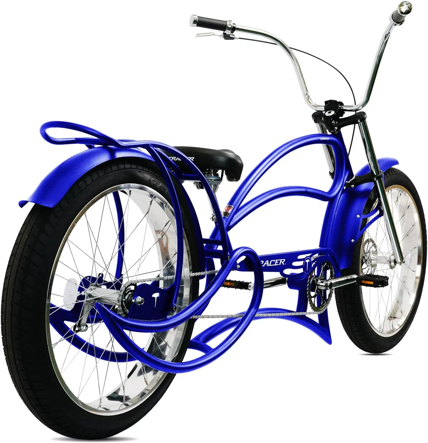 Tracer Leopard 26 Inch Wheel Chopper Stretch Bike Beach Cruiser High Rise Handlebar Suspension Fork 3 Speed 26 X 3 Fat Tires