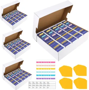 Trading Card Storage Box, 3900-Count Sports Card Boxes Card Sorting Tray Cases Card, Collection Box for Topps Football Basketball Cards,Collectors Card Organizer Box for MTG TCG Cards (4pack tray)