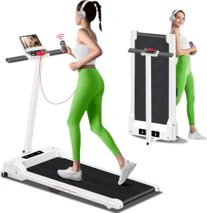 Treadmill for Home, Treadmill with Handles, 3.0HP Portable Foldable Treadmills for Home,Walking Pad Treadmill with Handle Bar, Folding Compact Treadmill for Small Space,LED Dispay, 300LBS Capacity