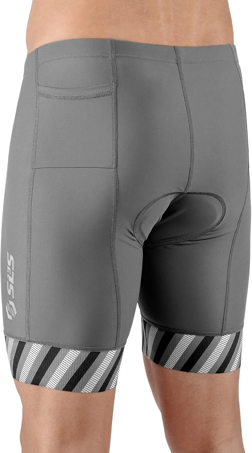 Triathlon Shorts Mens – Tri Shorts Mens – 2 Pockets FRT – Designed by Athletes for Racing