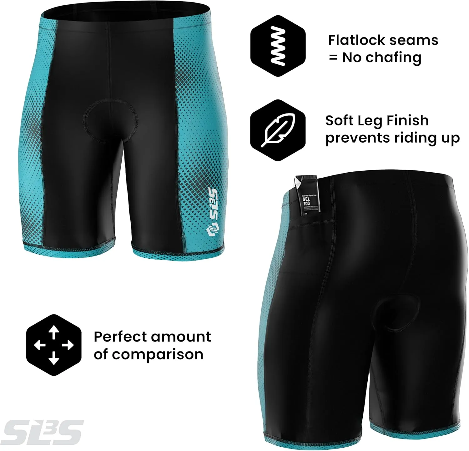 Triathlon Shorts Mens – Tri Shorts Mens – 2 Pockets FRT – Designed by Athletes for Racing