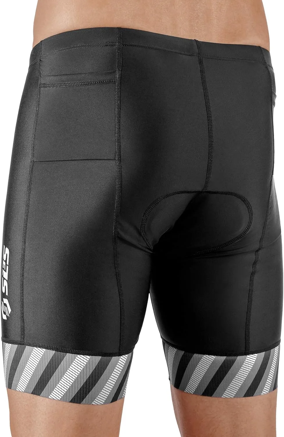 Triathlon Shorts Mens – Tri Shorts Mens – 2 Pockets FRT – Designed by Athletes for Racing
