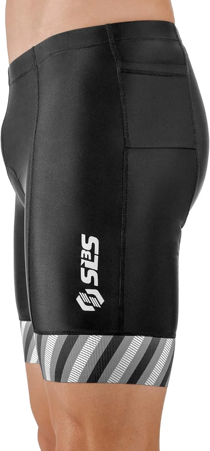 Triathlon Shorts Mens – Tri Shorts Mens – 2 Pockets FRT – Designed by Athletes for Racing