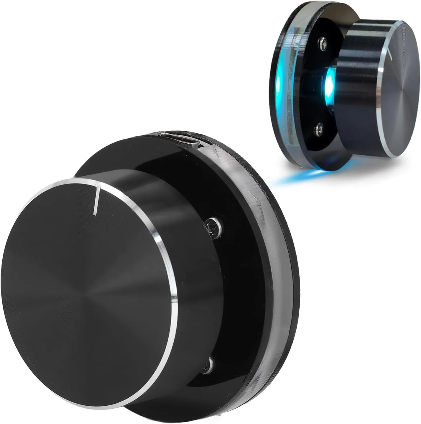 USB Volume Control, Volume Knob Lossless Audio Computer with USB Cable, Computer Sound Controller with RGB Light, Mute Volume Control for XP, MAC, Vista, Win 7, 8, 10, Android