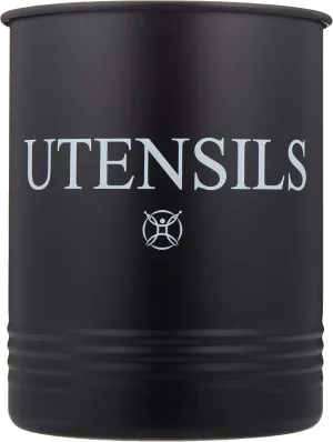 Utensil Holder Large Crocks Kitchen (black)