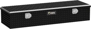 UWS FWB-58-BLK Black 58" Fifth Wheel Box with Beveled Insulated Lid