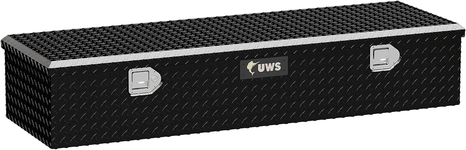 UWS FWB-58-BLK Black 58" Fifth Wheel Box with Beveled Insulated Lid