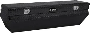 UWS TBC-62-WN-BLK Wedge Chest Aluminum Box with Black Notched Beveled Insulated Lid
