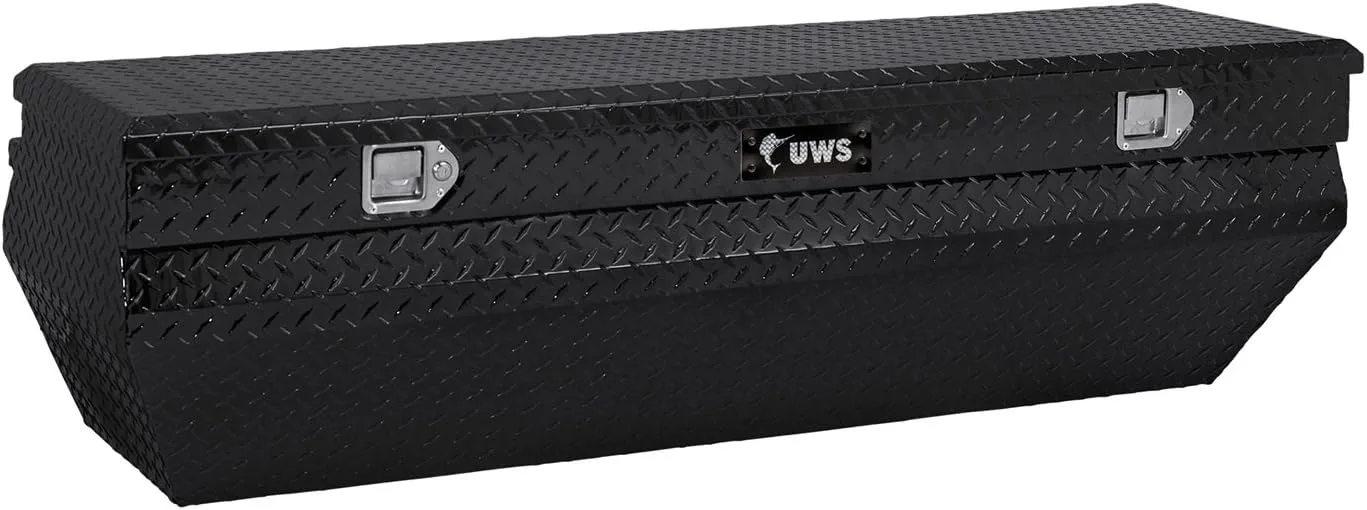 UWS TBC-62-WN-BLK Wedge Chest Aluminum Box with Black Notched Beveled Insulated Lid