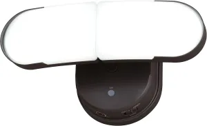 VAXCEL Lambda 2 Light LED Outdoor Linkable Adjustable Security Flood Light Bronze