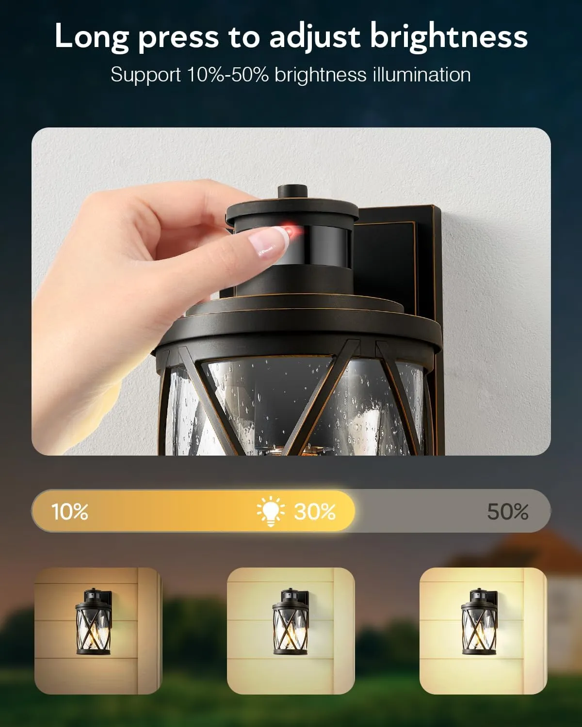 VIANIS Motion Sensor Outdoor Lights, Bronze Outside Lights for House Dusk to Dawn, Anti-Rust ORB Exterior Lighting Fixtures for House, Garage, Front Porch, Doorway, Waterproof, Oil Rubbed Bronze