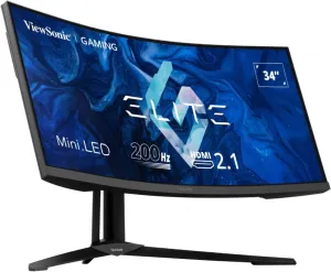 ViewSonic Elite XG341C-2K-S 34"" 1440p Curved Gaming Monitor - Certified Refurbished, Black