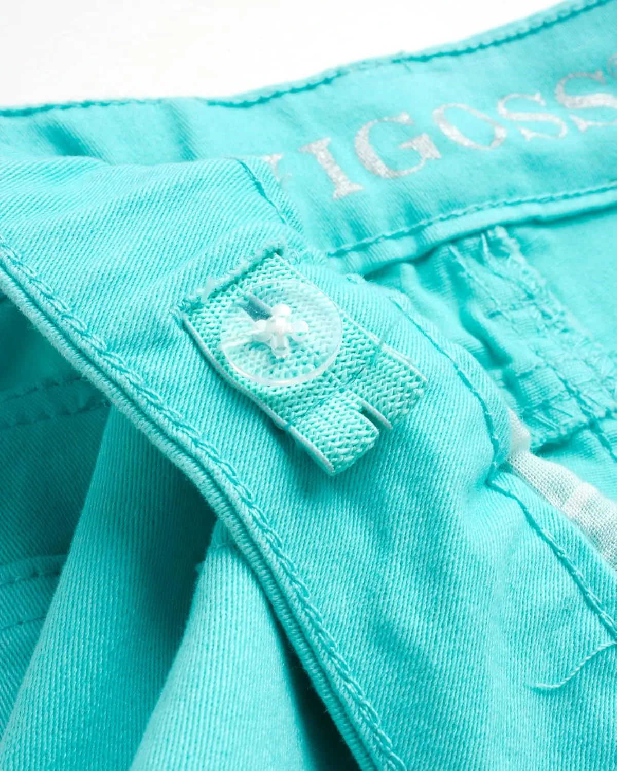 VIGOSS Girls’ Shorts – Basic Soft Stretch Twill Shorts for Girls – Kids’ Adjustable Roll-Cuff Shorts (4-16)