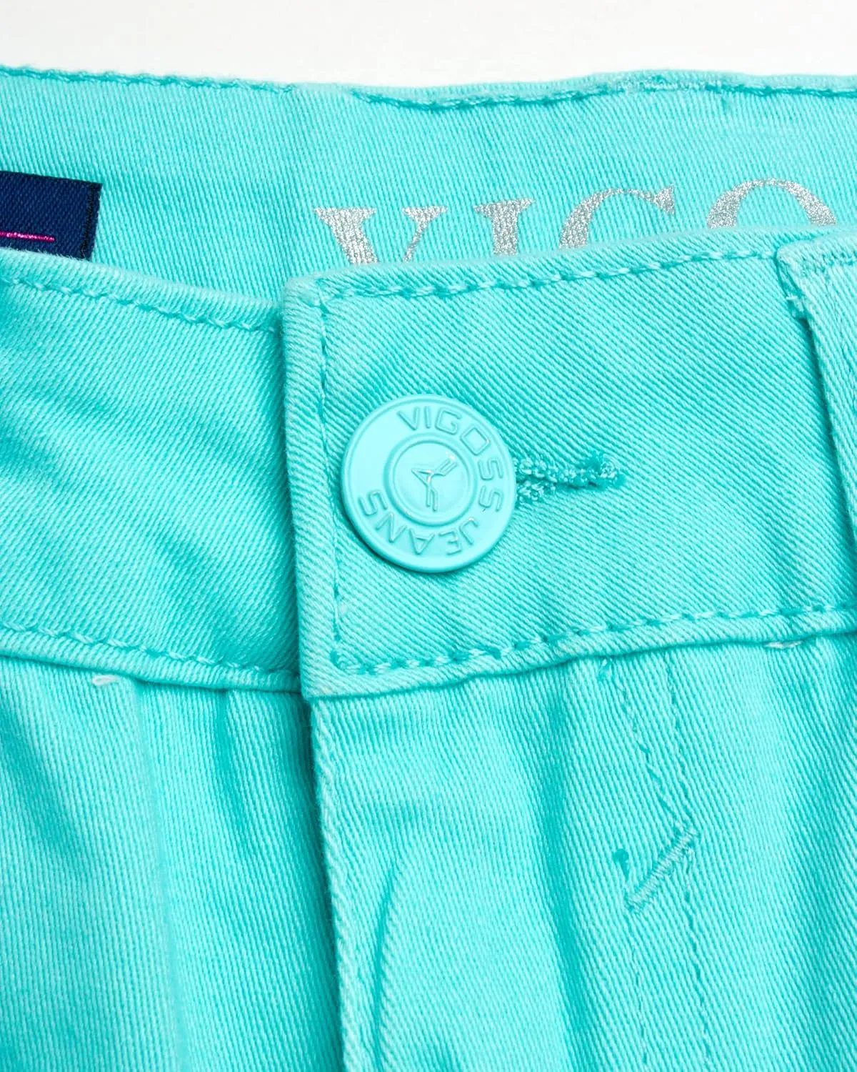 VIGOSS Girls’ Shorts – Basic Soft Stretch Twill Shorts for Girls – Kids’ Adjustable Roll-Cuff Shorts (4-16)