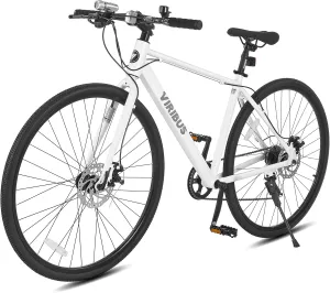 Viribus Hybrid Bikes, 28 inch Road Bike 7 Speed with Lightweight Aluminum Frame, 700C Wheels, Hybrid Bicycle for Men Adults, City Commuters, Vintage Retro