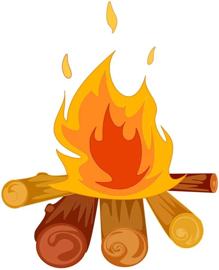 Wallmonkeys Camp Fire Wall Mural Peel and Stick Vinyl Graphic (24 in H x 20 in W) WM525343