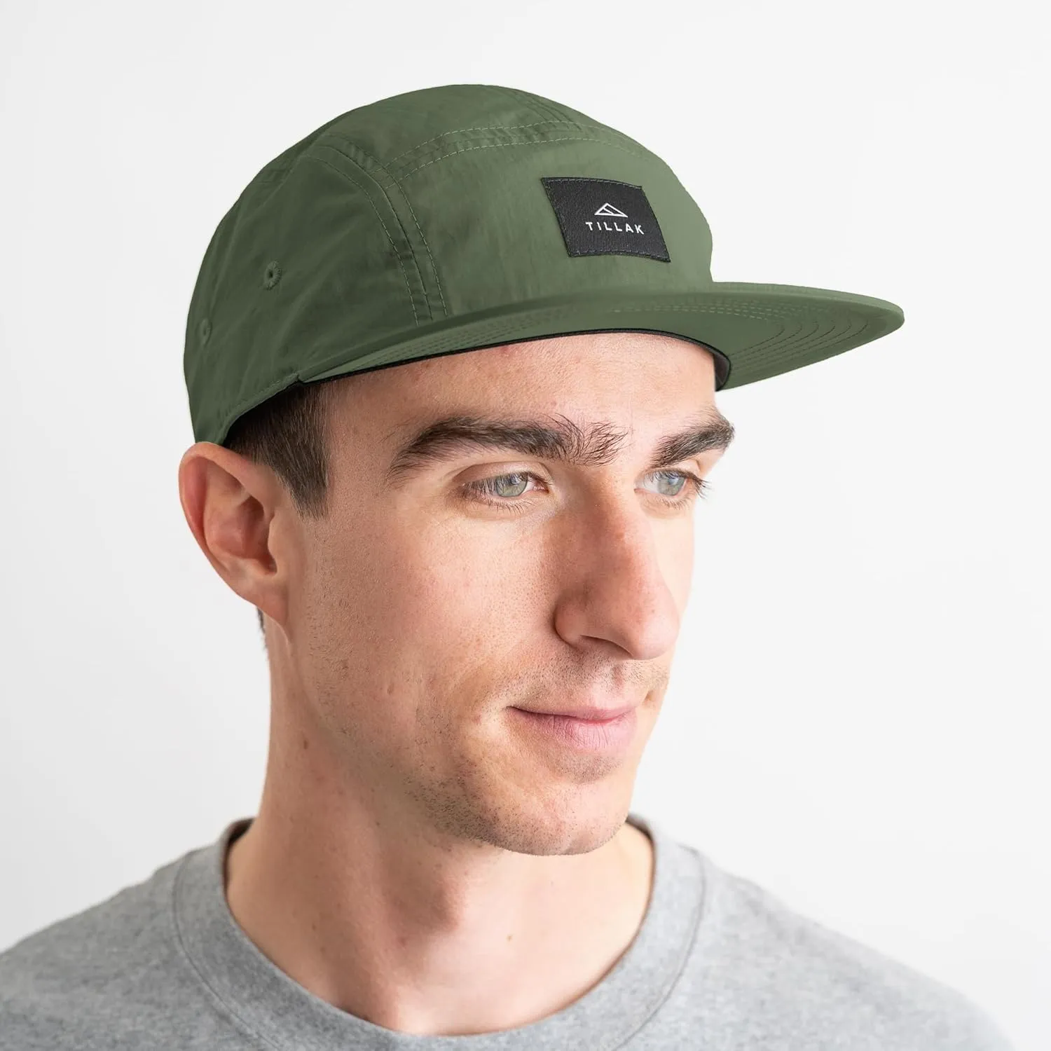 Wallowa Camp Hat, Lightweight Nylon 5 Panel Cap with Snap Closure