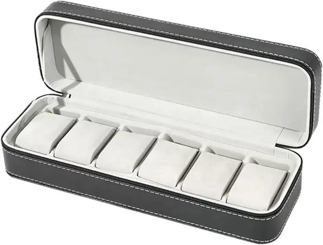 Watch Box 6 Grid Large Capacity Watch Organizers Watch Display Trays Watch Storage Multifunctional Watch Collection Box watch storage box
