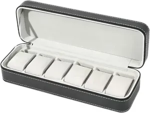 Watch Box 6 Grid Large Capacity Watch Organizers Watch Display Trays Watch Storage Multifunctional Watch Collection Box watch storage box