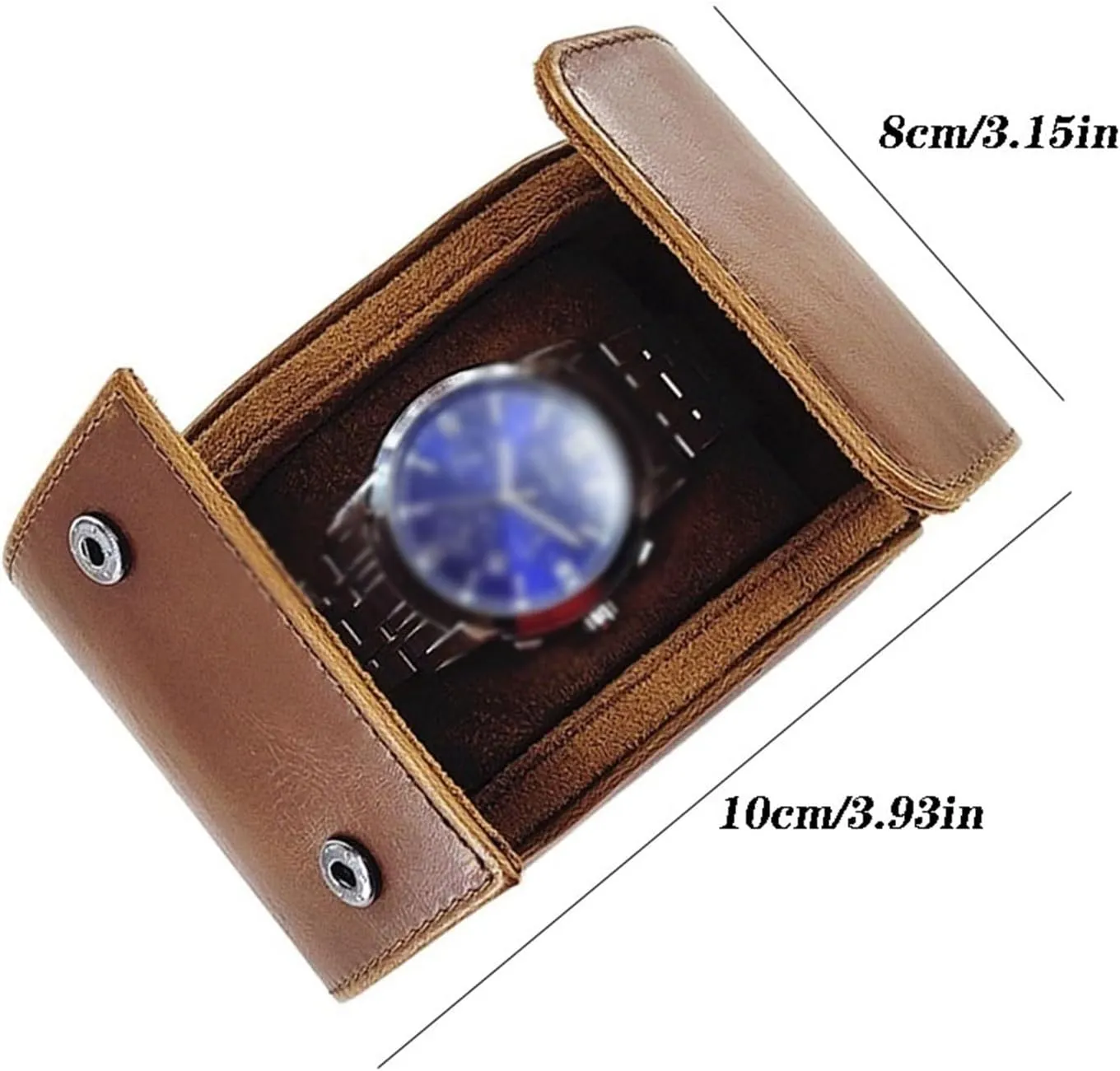Watch Box High End Single Watch Storage Box Holder Light Luxury Home Watch Organizer Gift (excluding Watches) watch storage box(Brown)