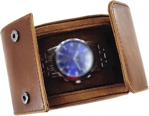 Watch Box High End Single Watch Storage Box Holder Light Luxury Home Watch Organizer Gift (excluding Watches) watch storage box(Brown)