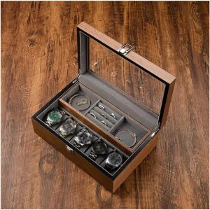 Watch Box High Grade Walnut Jewelry, Watch Integrated Storage Box Large Capacity Watch Organizer Jewelry Sorting Box (excluding Accessories) watch storage box