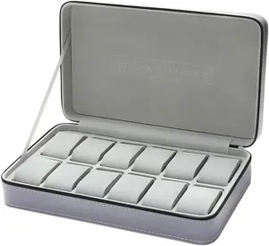 Watch Box Organizer Large Capacity Watch Storage Box PU Leather Watch Organizer 12 Grid Jewelry Collection Boxes watch case