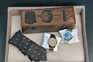 Watch Box, Tie Storage Box Groom Gifts, Large Watch holder, Wooden Watch case, Handmade Watch Storage, Luxury Watch organizer, neckties Wood Watch Box, Christmas Gift idea