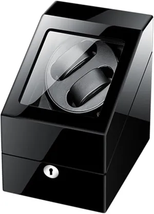 Watch Display Box 2 3 Automatic Watch Winder Box Collection Display Box,Silent Motor Flexible Watch Pillows,Luxury Wood Storage Case for Man/Woman's Watches (Black black)