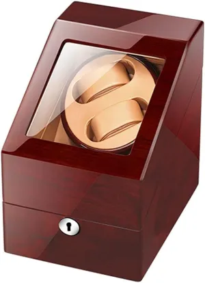 Watch Display Box 2 3 Automatic Watch Winder Box Collection Display Box,Silent Motor Flexible Watch Pillows,Luxury Wood Storage Case for Man/Woman's Watches (Brown brown)