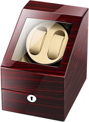 Watch Display Box 2 3 Automatic Watch Winder Box Collection Display Box,Silent Motor Flexible Watch Pillows,Luxury Wood Storage Case for Man/Woman's Watches (Dark Brown creamy)