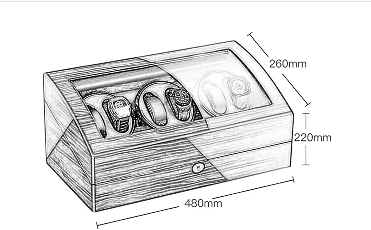Watch Display Box 6 Automatic Watch Winder With 7 Extra Storages Spaces,Quiet Motors,Flexible Watch Pillows,Luxury Wood Storage Case For Man/Woman'S WatchesFlower Wood milky White-6 7